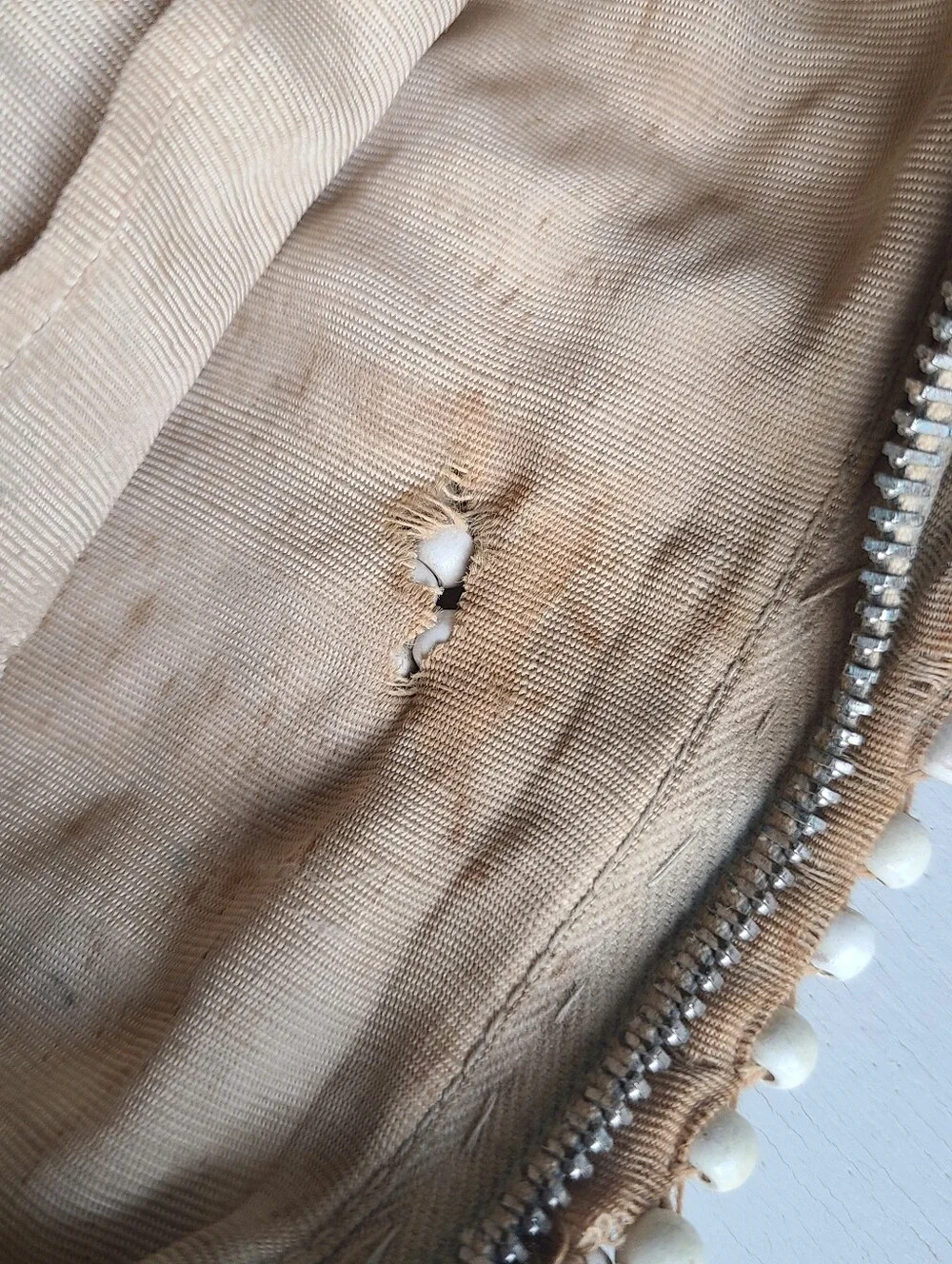 Vintage Wood Bead Clutch 1930s 1940s